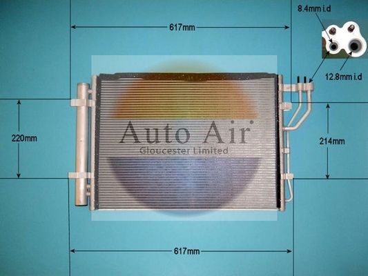 Auto Air 16-1424 A/C Condenser Air Conditioning Fits Hyundai ix20 Kia Venga