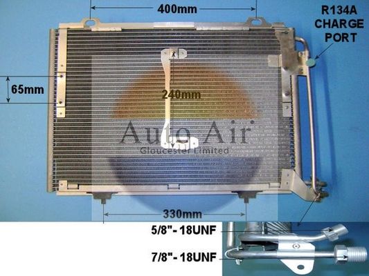 AUTO AIR 16-6581 Air Conditioning Condenser Fits Mercedes-Benz C-Class CLK