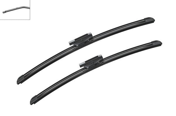 2 x BOSCH AEROTWIN A861S Flat Wiper Blades (Pair) 450/475mm Length Fits Mini