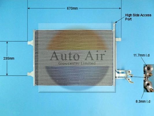 AUTO AIR 16-1319 Air Condenser A/C Air Conditioning Fits Ford Fiesta Fusion