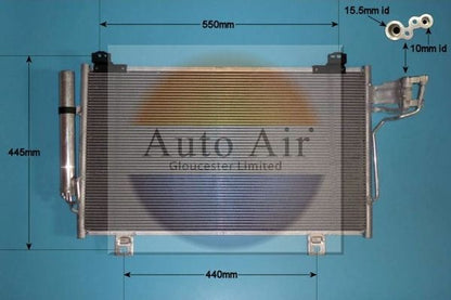 AUTO AIR 16-9984 Air Condenser A/C Air Conditioning Fits Mazda Mazda3 Mazda6