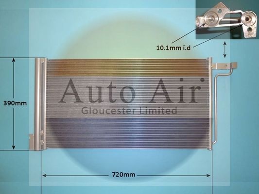 Auto Air 16-0067 Air Conditioning Condenser Fits Ford C-Max Grand C-Max Focus