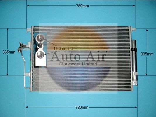 Auto Air 16-1381 A/C Air Con Condenser Air Conditioning Fits Mercedes-Benz VW