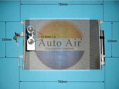 Auto Air 16-1381 A/C Air Con Condenser Air Conditioning Fits Mercedes-Benz VW