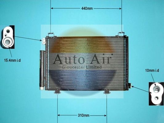 Auto Air 16-1028A A/C Air Con Condenser Air Conditioning With Dryer Fits Toyota