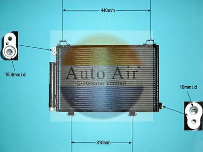 Auto Air 16-1028A A/C Air Con Condenser Air Conditioning With Dryer Fits Toyota