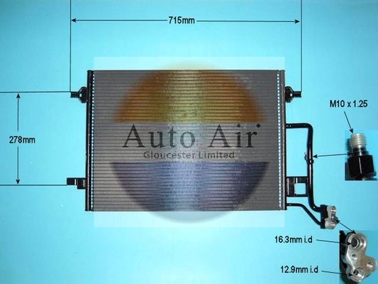 AUTO AIR 16-1033 Air Conditioning Condenser A/C Fits Skoda Superb VW Passat