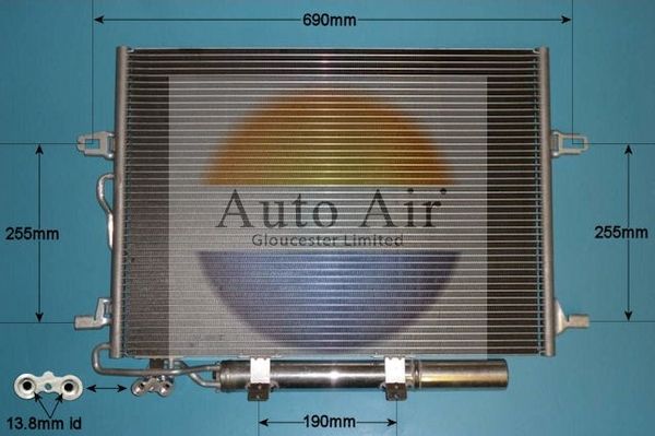 Auto Air 16-8895A A/C Condenser Air Conditioning Fits Mercedes-Benz CLS E-Class
