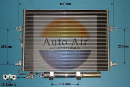 Auto Air 16-8895A A/C Condenser Air Conditioning Fits Mercedes-Benz CLS E-Class