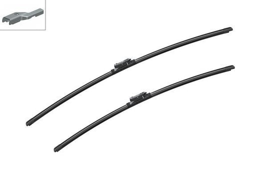 2 x BOSCH AEROTWIN A865S Flat Wiper Blades (Pair) Fits Citroen Opel Renault Vaux