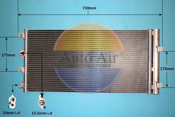 AUTO AIR 16-0063 Air Conditioning Condenser A/C Air Con Fits Dacia Duster
