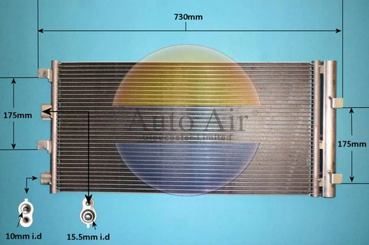 AUTO AIR 16-0063 Air Conditioning Condenser A/C Air Con Fits Dacia Duster