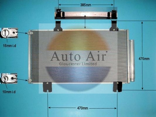 AUTO AIR 16-1385 Air Conditioning Condenser A/C Air Con Fits Honda Accord