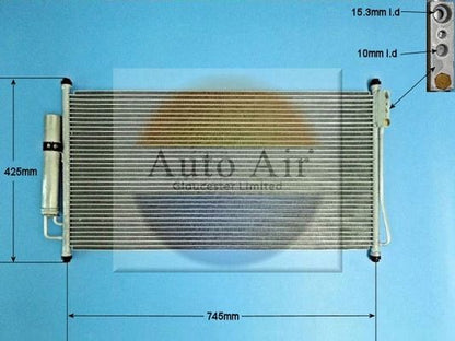 AUTO AIR 16-2038 Air Conditioning Condenser A/C Air Con Fits Nissan Murano