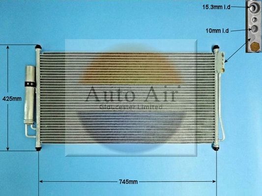 AUTO AIR 16-2038 Air Conditioning Condenser A/C Air Con Fits Nissan Murano
