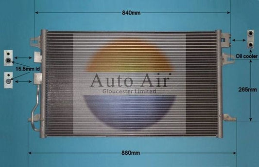 AUTO AIR 16-5098 Air Condenser A/C Air Conditioning Fits Chrysler Voyager