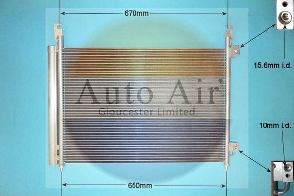 AUTO AIR 16-9809A Air Conditioning Condenser A/C Air Con For Renault Koleos