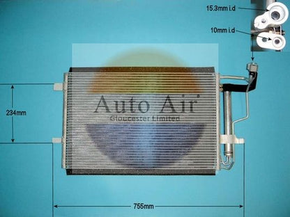 Auto Air 16-9942 A/C Air Con Condenser Air Conditioning Fits Mazda Mazda3