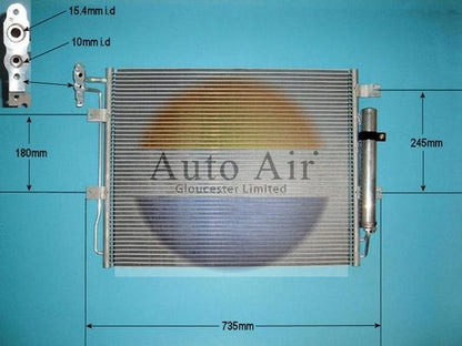Auto Air 16-9952 A/C Air Con Condenser Air Conditioning Fits Land Rover