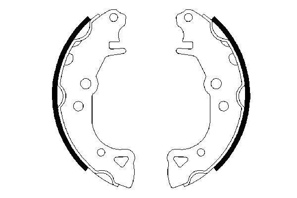 BOSCH 0986487252 Brake Shoe Set Rear Fits Citroën AX Saxo Peugeot 106 106 Van
