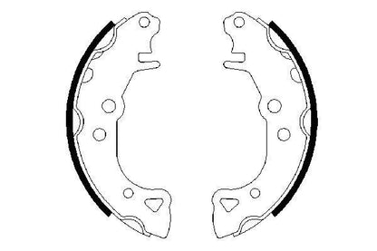 BOSCH 0986487252 Brake Shoe Set Rear Fits Citroën AX Saxo Peugeot 106 106 Van