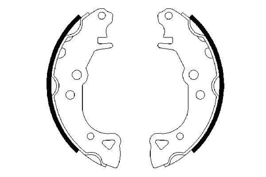 BOSCH 0986487252 Brake Shoe Set Rear Fits Citroën AX Saxo Peugeot 106 106 Van