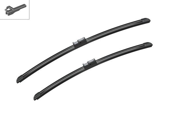 2 x BOSCH AEROTWIN A928S Flat Wiper Blades (Pair) 530/475mm Fits Mazda VW