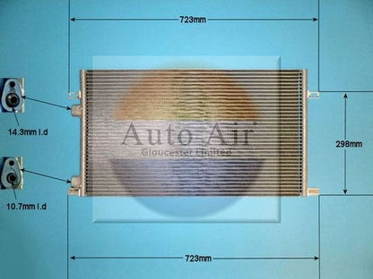 AUTO AIR 16-9555 Air Conditioning Condenser A/C Air Con Fits Renault Laguna