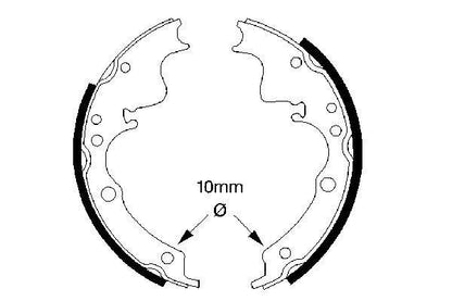 BOSCH 0986487347 Brake Shoe Set Rear 70mm Width Fits Ford Transit Iveco Daily