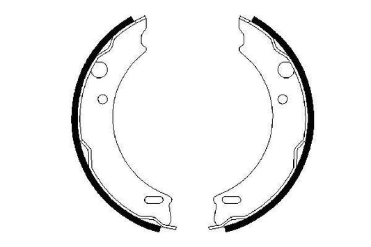 BOSCH 0986487412 Brake Shoe Set For Parking Brake Rear Fits Volvo 780 940 960