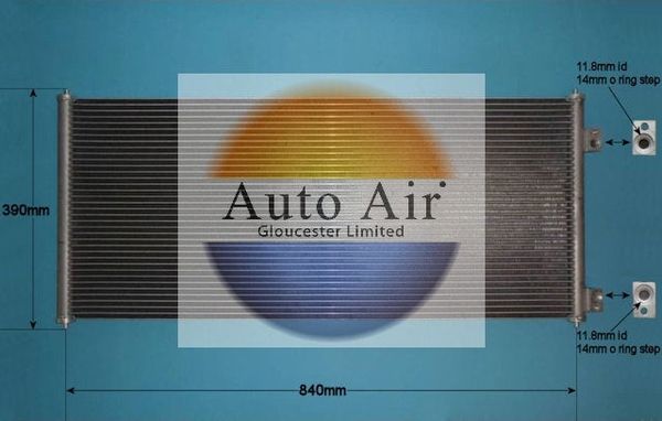 AUTO AIR 16-1135A Air Conditioning Condenser A/C Air Con Fits Ford Transit