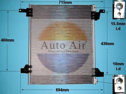 AUTO AIR 16-1213 Air Condenser A/C Air Conditioning Fits Mercedes-Benz M-Class