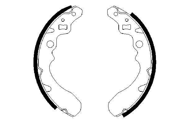 BOSCH 0986487504 Brake Shoe Set Rear Fits Daihatsu Charade Mira Move Storia