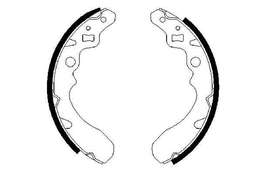 BOSCH 0986487504 Brake Shoe Set Rear Fits Daihatsu Charade Mira Move Storia