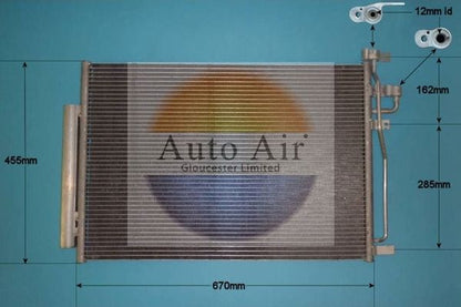 AUTO AIR 16-1372 Air Condenser A/C Air Conditioning Fits Chevrolet Vauxhall