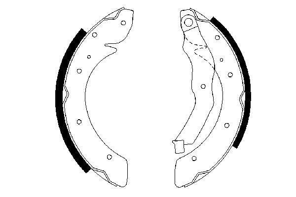 BOSCH 0986487528 Brake Shoe Set Rear 42mm Width For Renault Laguna Megane Scenic