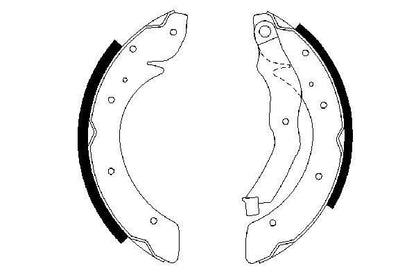 BOSCH 0986487528 Brake Shoe Set Rear 42mm Width For Renault Laguna Megane Scenic