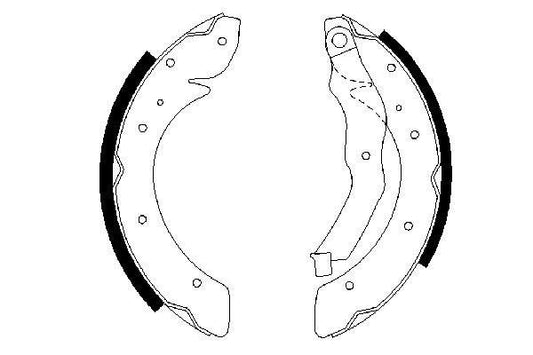 BOSCH 0986487528 Brake Shoe Set Rear 42mm Width For Renault Laguna Megane Scenic