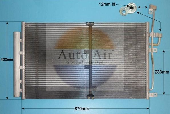 AUTO AIR 16-1374 Air Condenser A/C Air Conditioning Fits Chevrolet Vauxhall