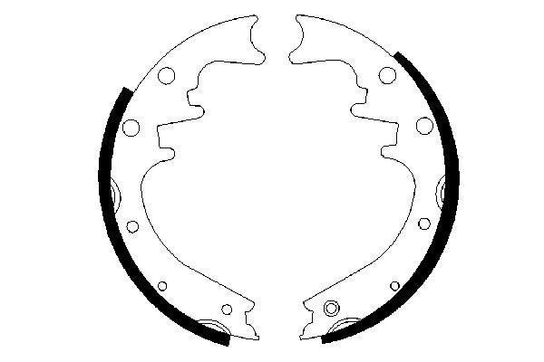 BOSCH 0986487529 Brake Shoe Set Rear 46mm Width For Jeep Cherokee Grand Cherokee