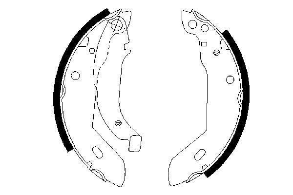 BOSCH 0986487533 Brake Shoe Set Rear Fits Citroën Xsara ZX Peugeot 205 306 309