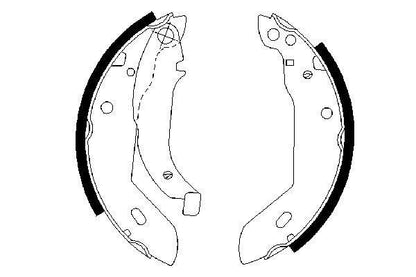 BOSCH 0986487533 Brake Shoe Set Rear Fits Citroën Xsara ZX Peugeot 205 306 309