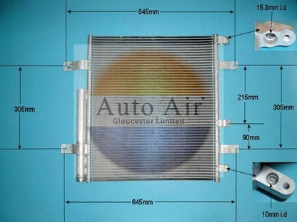 AUTO AIR 16-1386 Air Conditioning Condenser A/C Air Con Fits MERCEDES-BENZ
