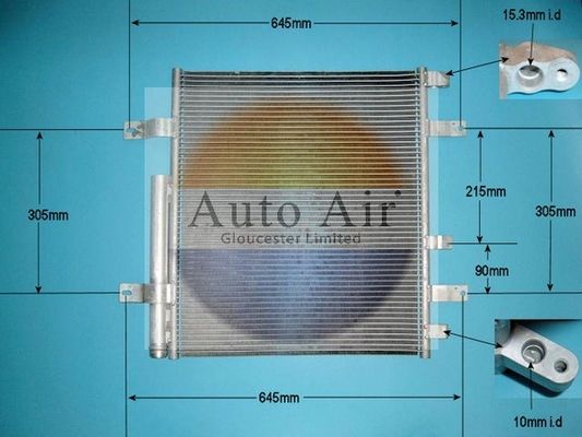 AUTO AIR 16-1386 Air Conditioning Condenser A/C Air Con Fits MERCEDES-BENZ