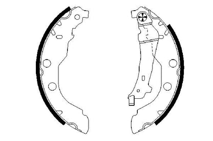 BOSCH 0986487549 Brake Shoe Set Rear 42mm Width Braking System Fits Peugeot 406