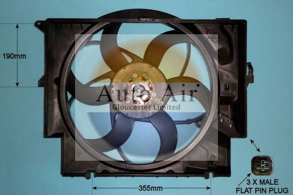 AUTO AIR 05-1039 Radiator Fan Electric Motor Centre For BMW 1 Series 3 Series X1