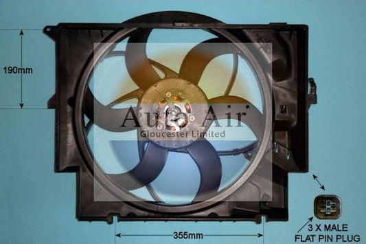 AUTO AIR 05-1039 Radiator Fan Electric Motor Centre For BMW 1 Series 3 Series X1