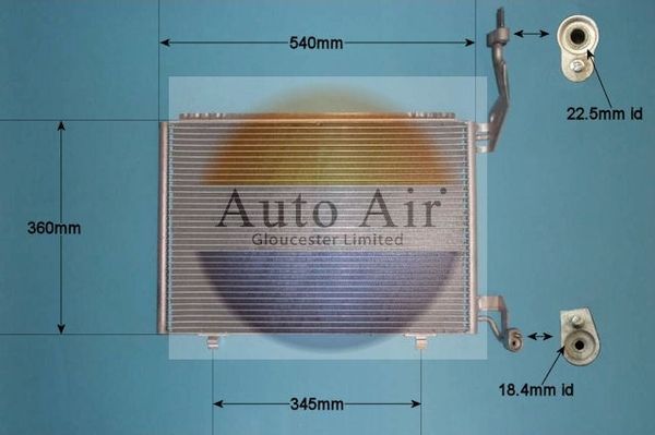 AUTO AIR 16-1395 Air Condenser A/C Air Conditioning Fits Ford B-Max Fiesta