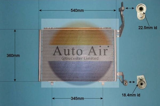 AUTO AIR 16-1395 Air Condenser A/C Air Conditioning Fits Ford B-Max Fiesta