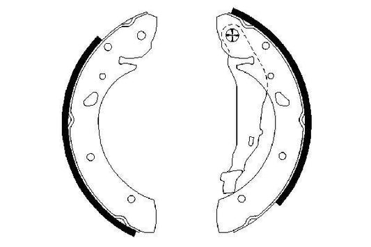 BOSCH 0986487572 Brake Shoe Set Rear 36mm Width Braking Fits Toyota Avensis